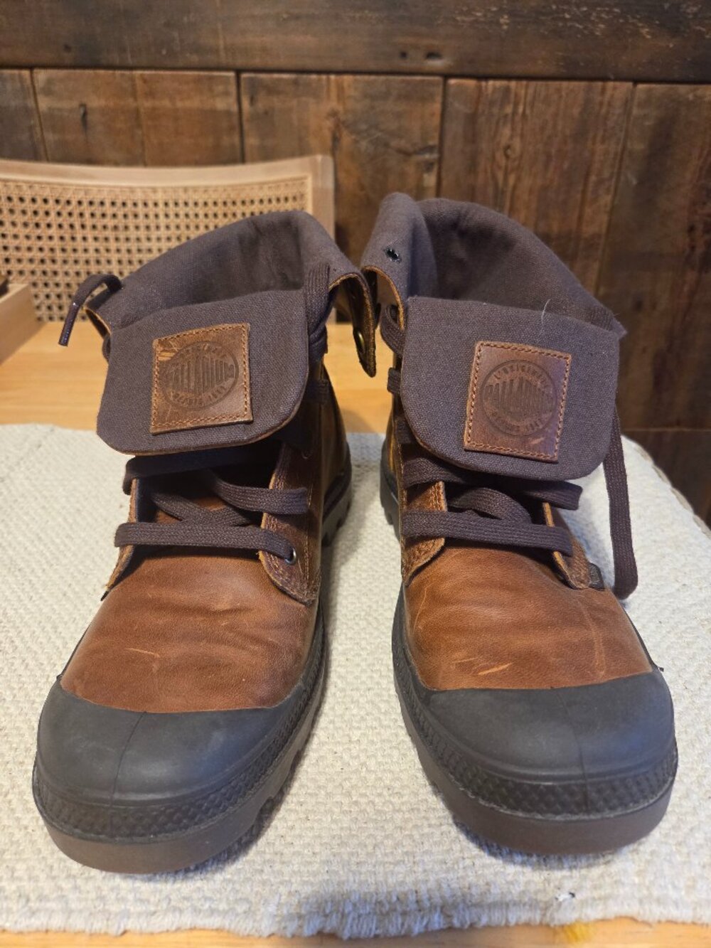 Men's Size 9 Palladium Boots Leather/Canvas